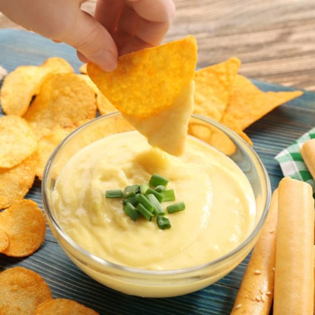 Cheese Dip and Chips.